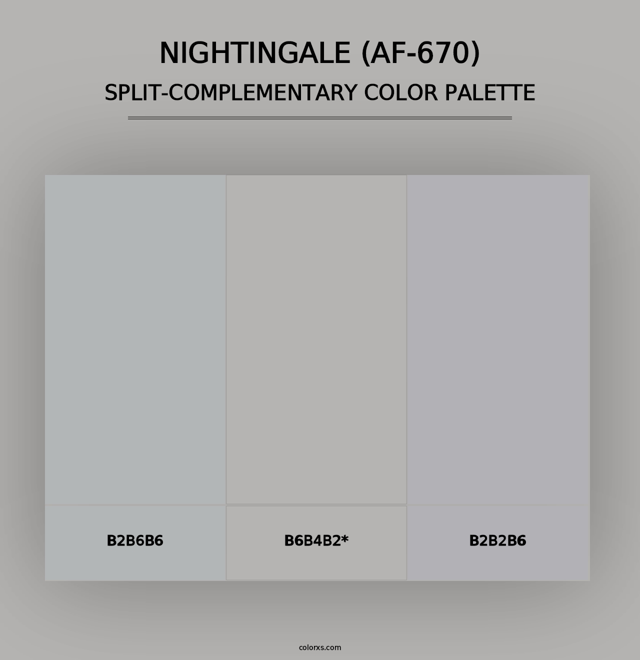 Nightingale (AF-670) - Split-Complementary Color Palette