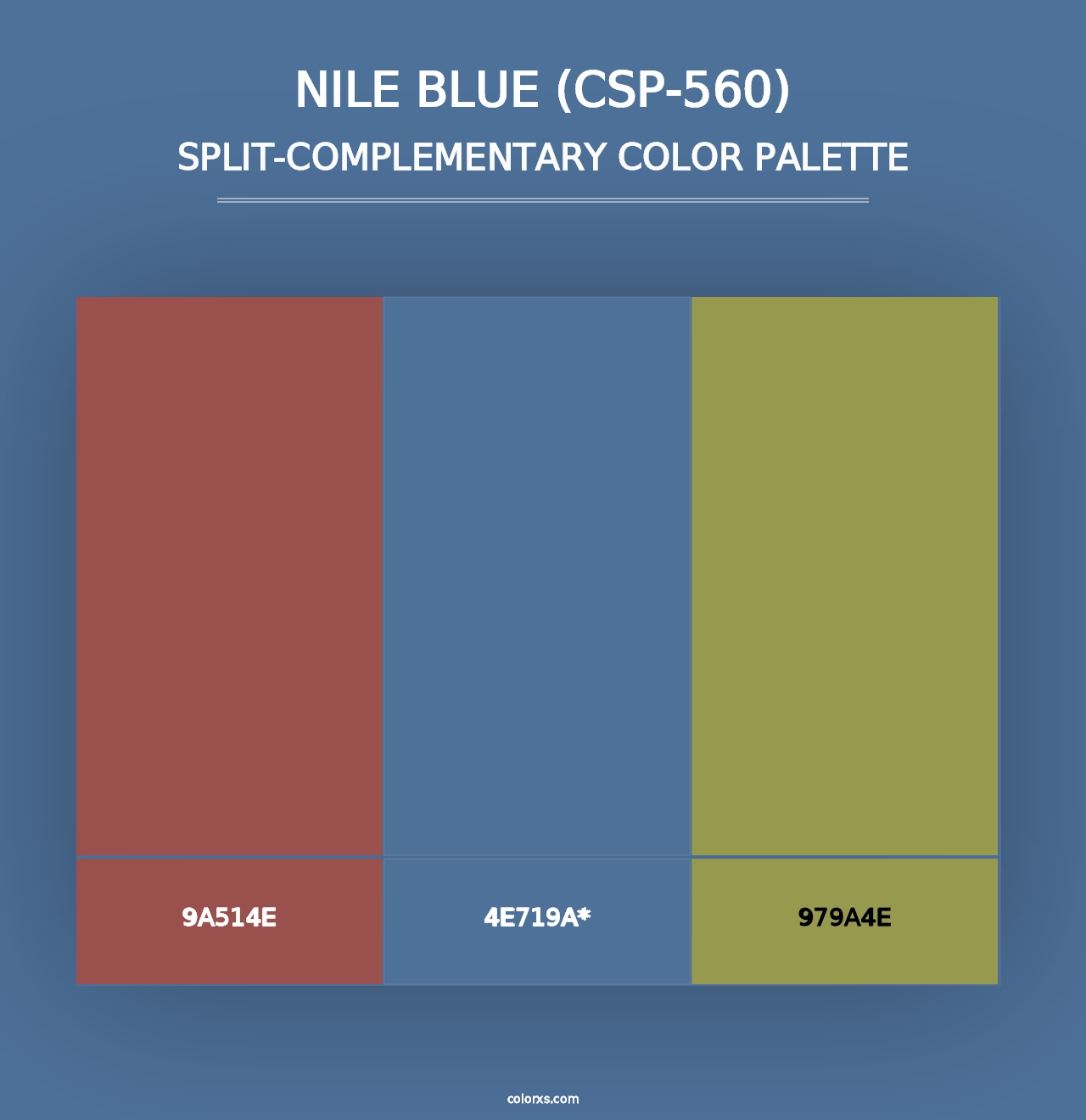 Nile Blue (CSP-560) - Split-Complementary Color Palette