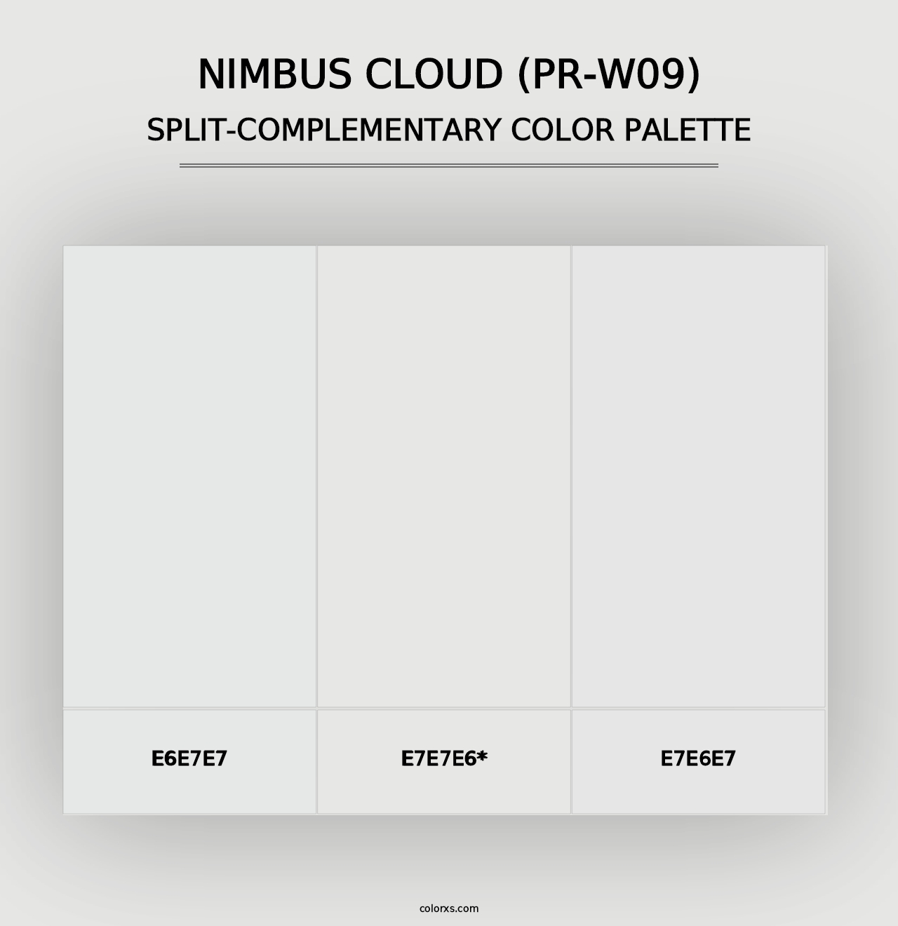 Nimbus Cloud (PR-W09) - Split-Complementary Color Palette