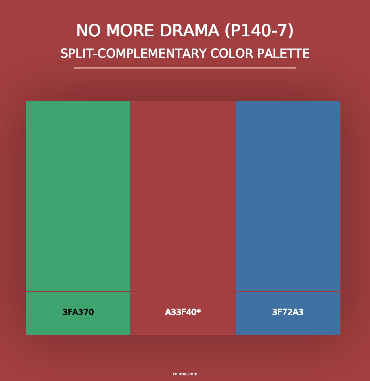 No More Drama (P140-7) - Split-Complementary Color Palette