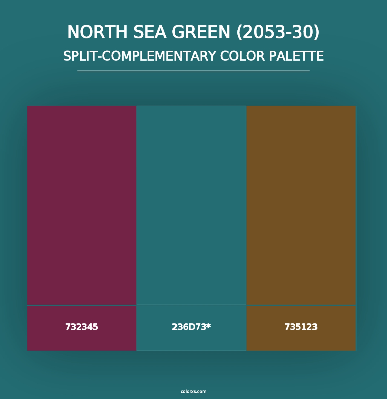 North Sea Green (2053-30) - Split-Complementary Color Palette