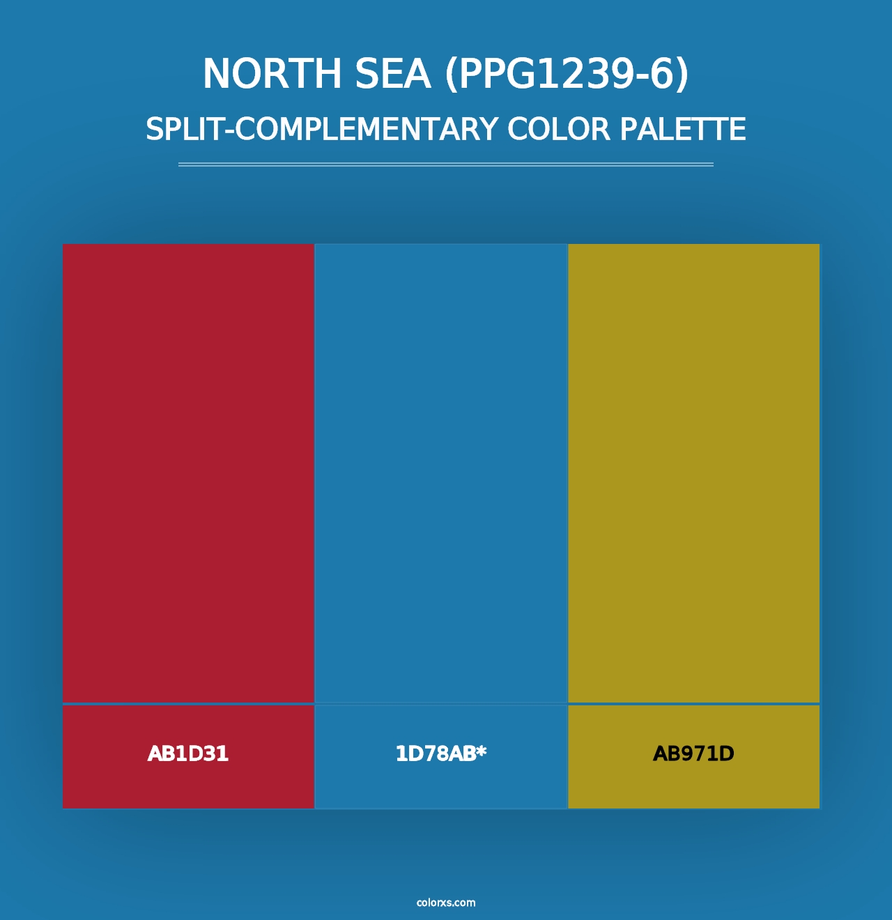 North Sea (PPG1239-6) - Split-Complementary Color Palette