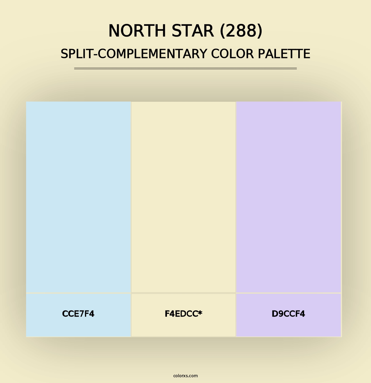 North Star (288) - Split-Complementary Color Palette