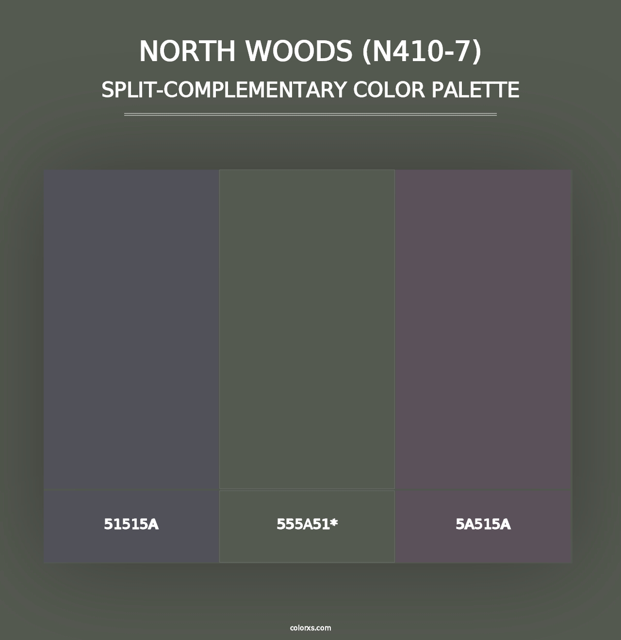 North Woods (N410-7) - Split-Complementary Color Palette