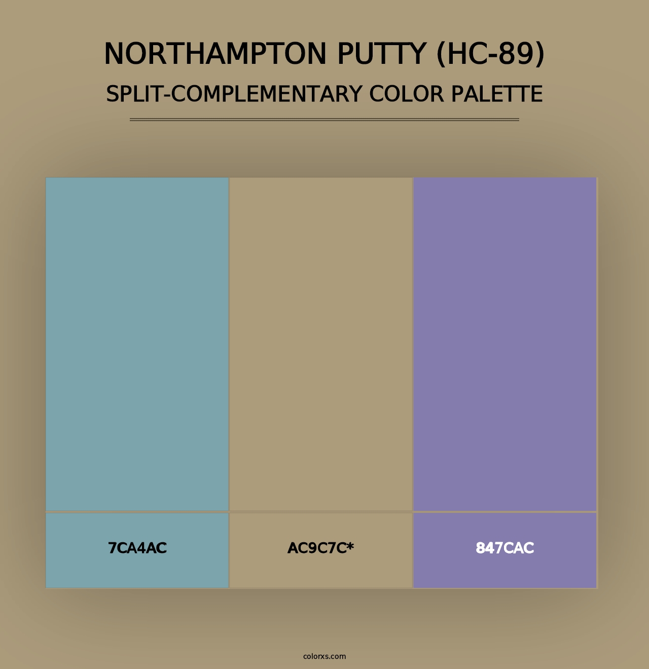 Northampton Putty (HC-89) - Split-Complementary Color Palette