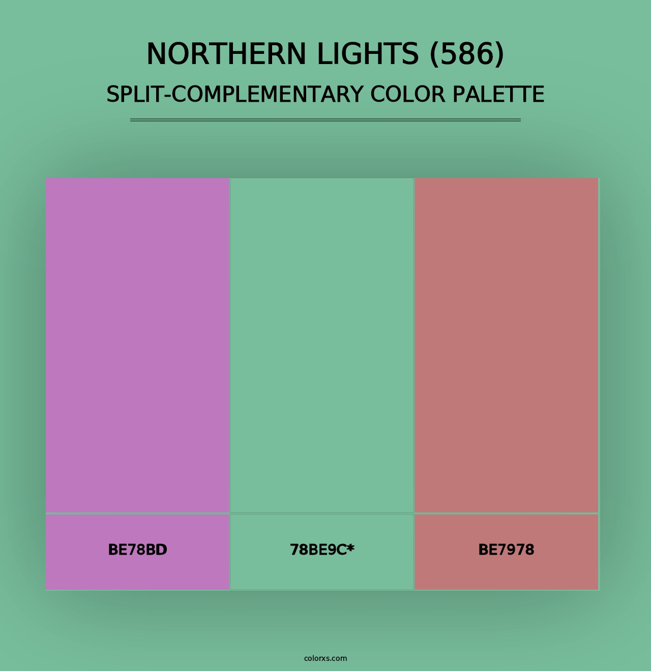 Northern Lights (586) - Split-Complementary Color Palette