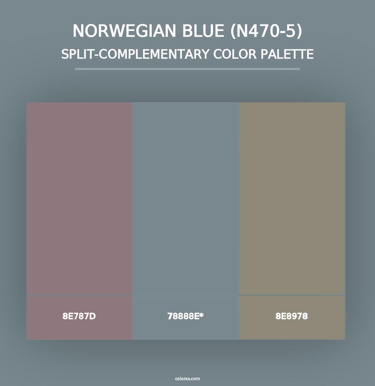 Norwegian Blue (N470-5) - Split-Complementary Color Palette