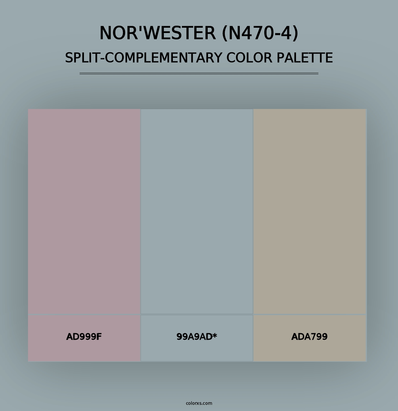 Nor'Wester (N470-4) - Split-Complementary Color Palette