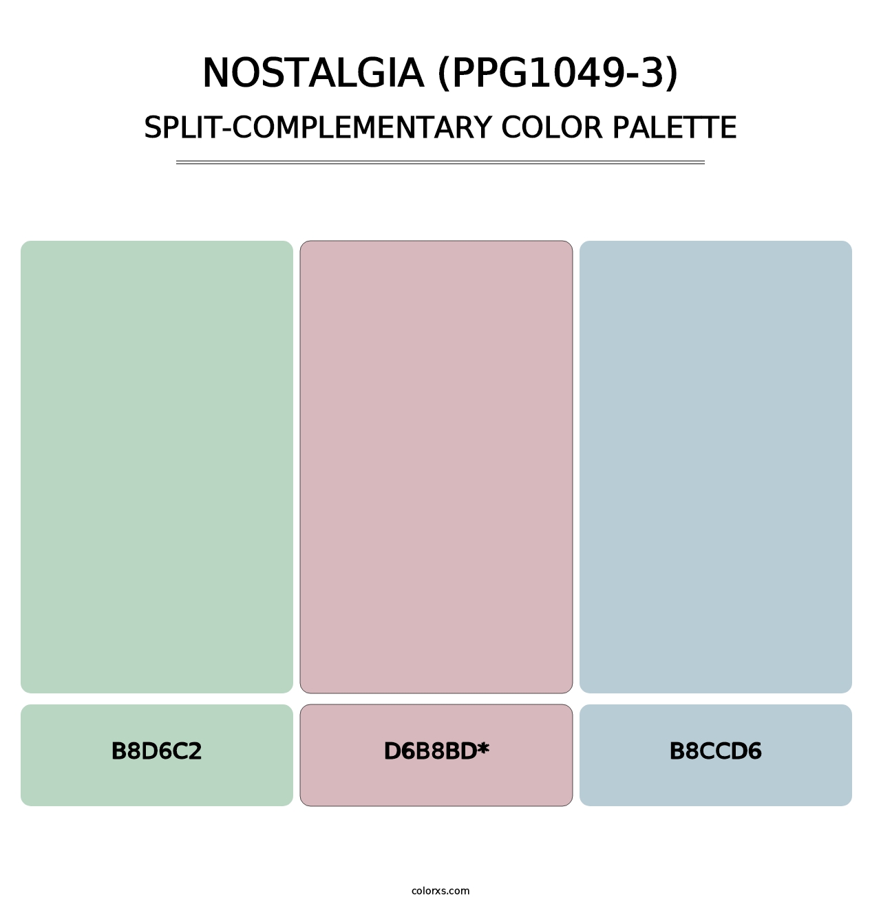 Nostalgia (PPG1049-3) - Split-Complementary Color Palette