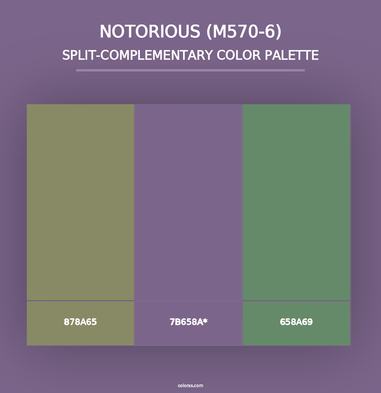 Notorious (M570-6) - Split-Complementary Color Palette