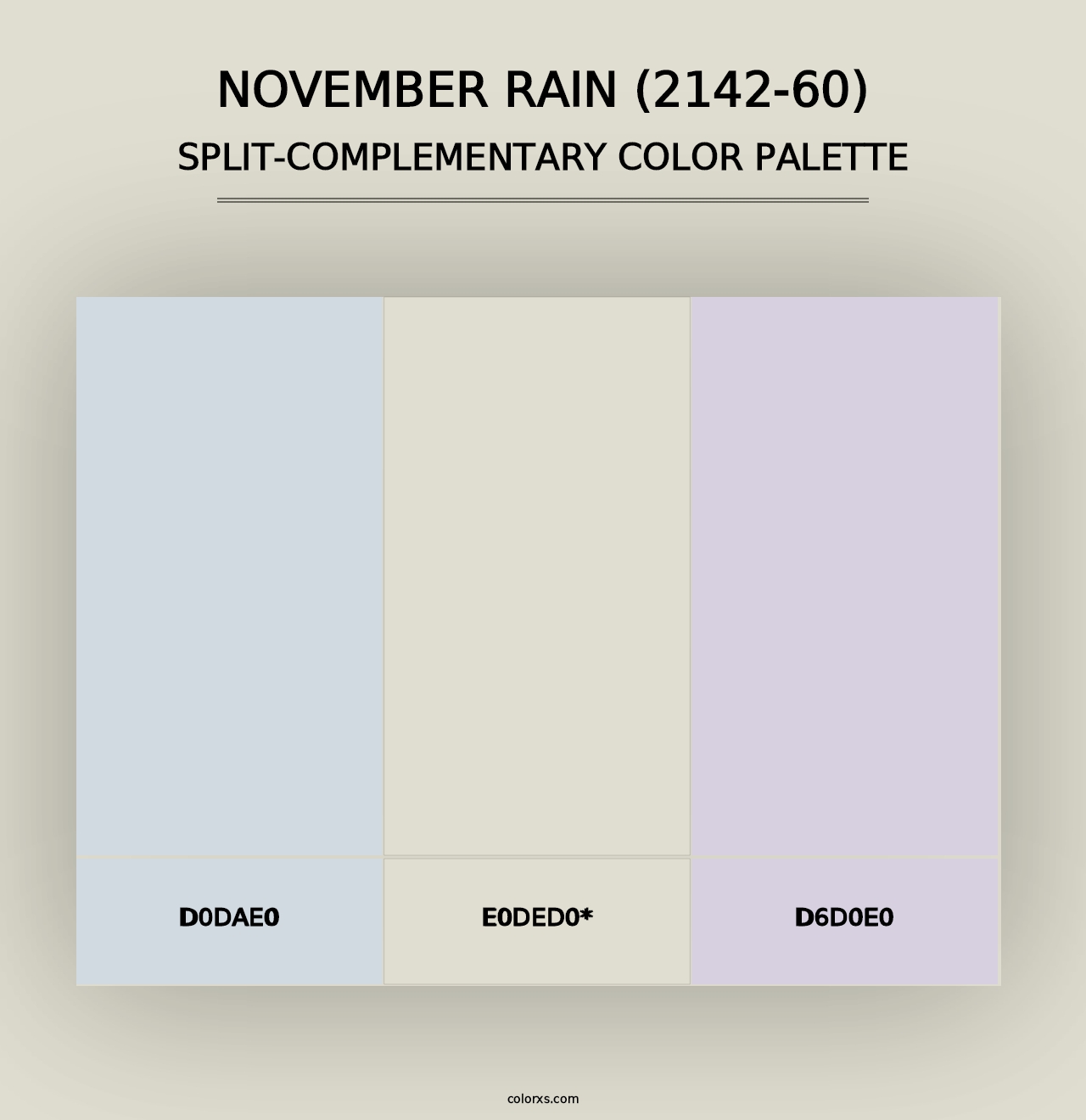 November Rain (2142-60) - Split-Complementary Color Palette