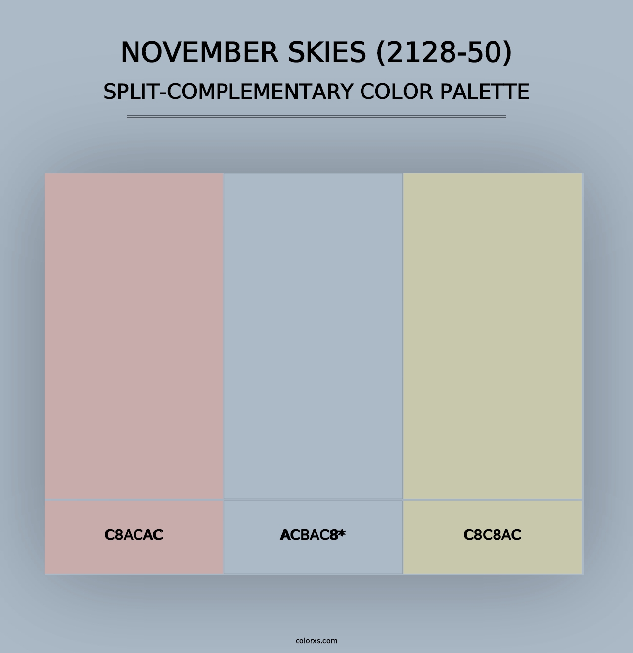 November Skies (2128-50) - Split-Complementary Color Palette