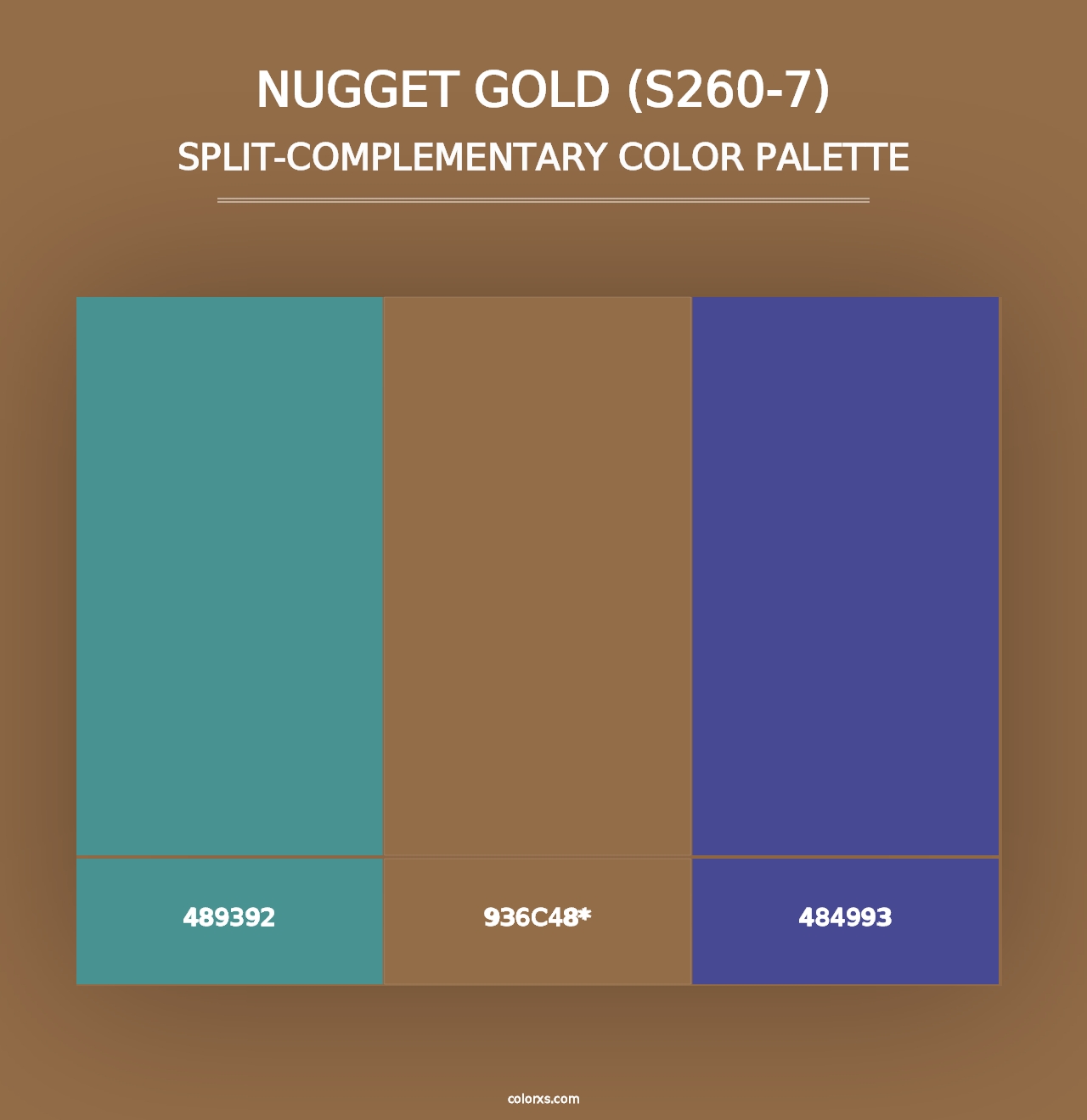 Nugget Gold (S260-7) - Split-Complementary Color Palette