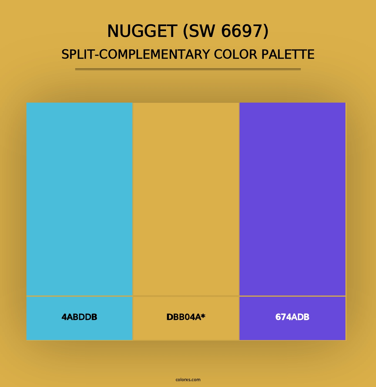 Nugget (SW 6697) - Split-Complementary Color Palette