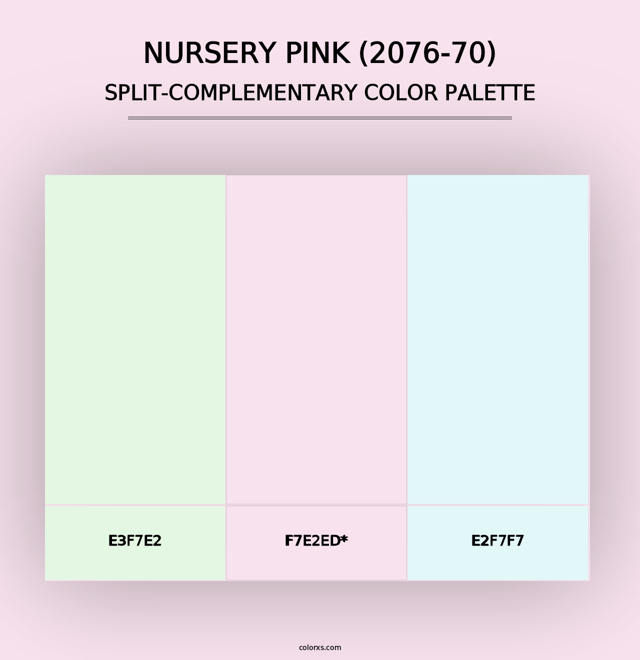 Nursery Pink (2076-70) - Split-Complementary Color Palette