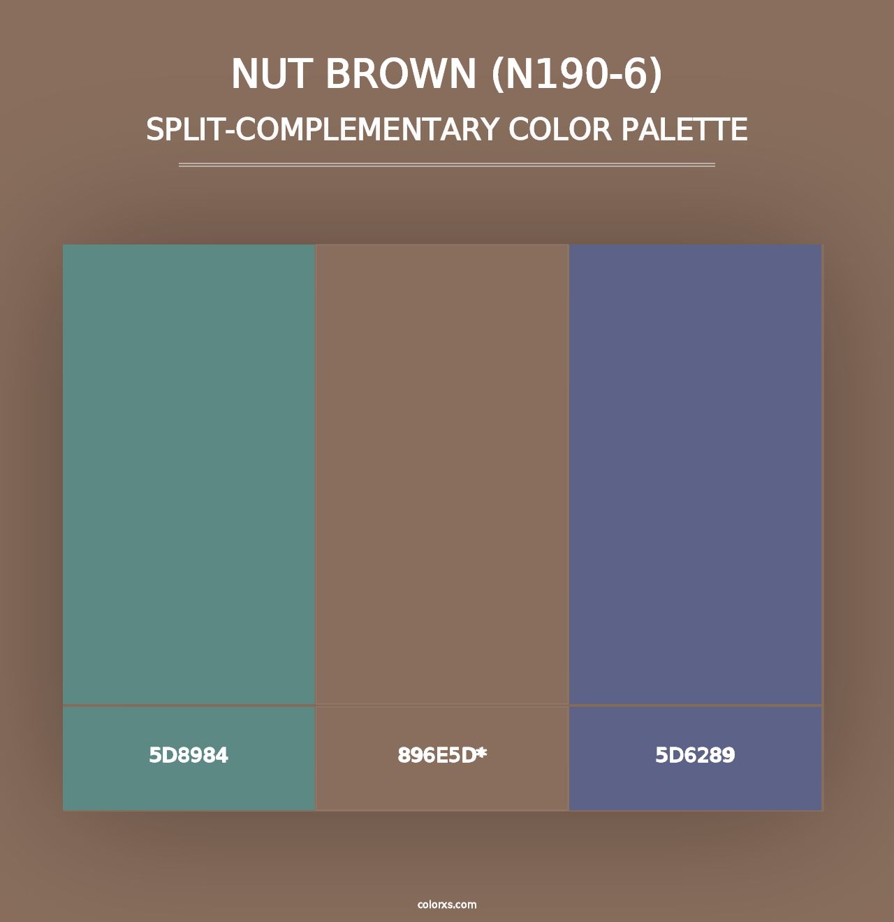 Nut Brown (N190-6) - Split-Complementary Color Palette