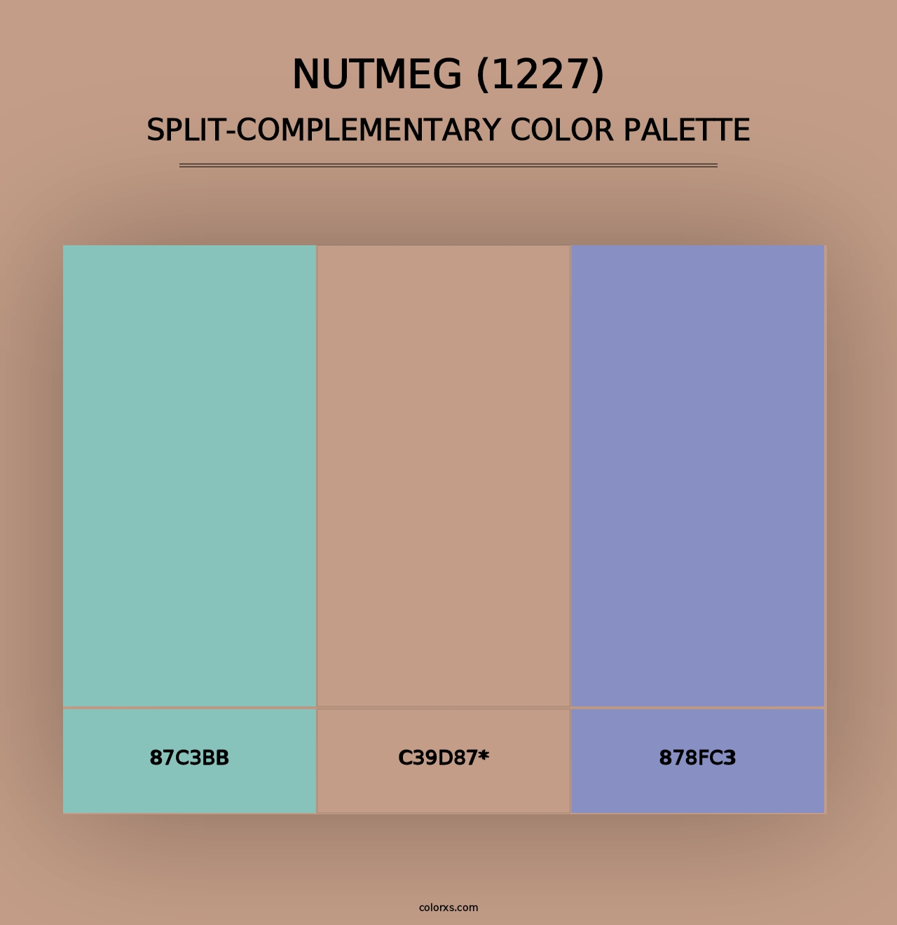 Nutmeg (1227) - Split-Complementary Color Palette