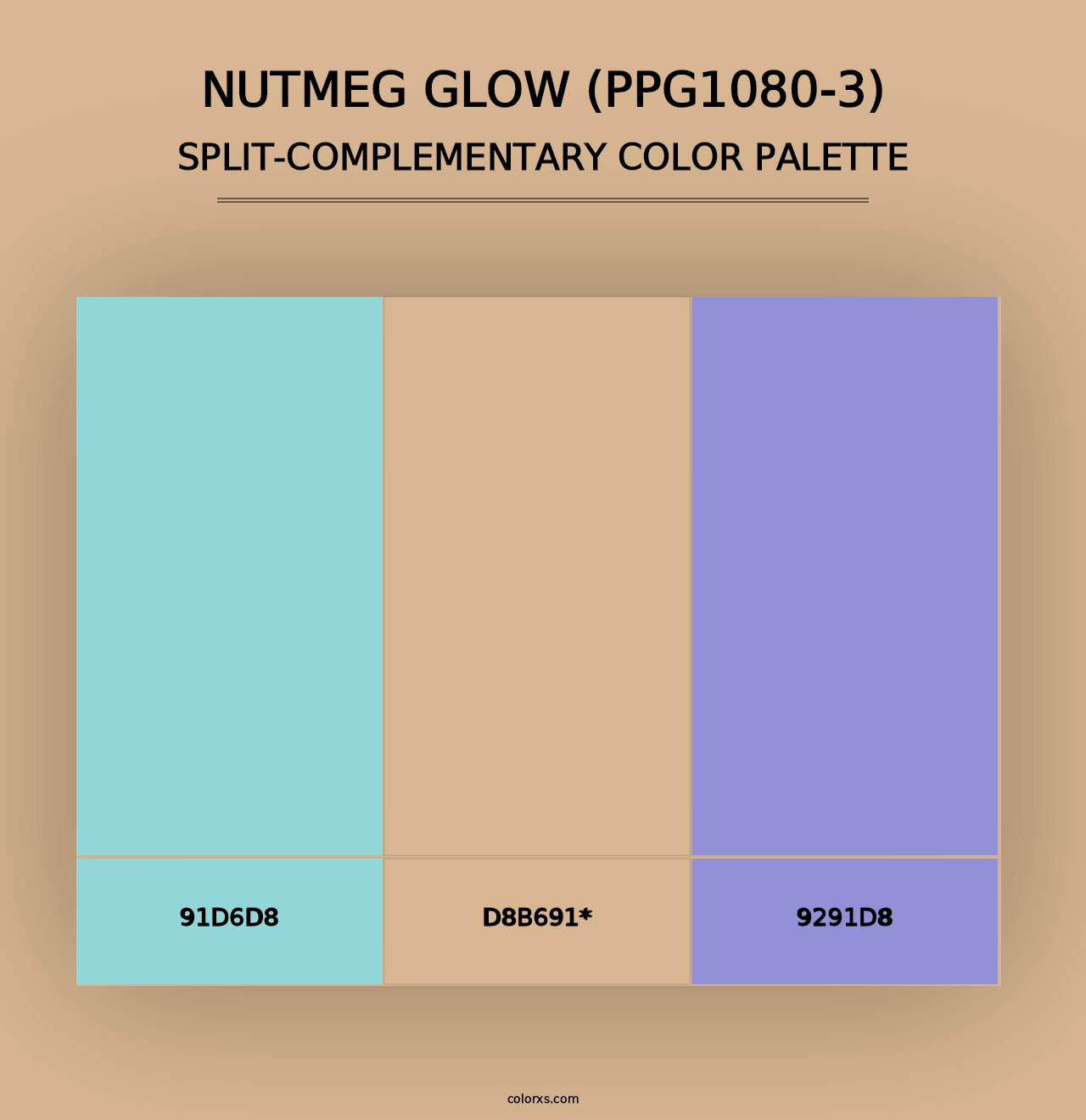 Nutmeg Glow (PPG1080-3) - Split-Complementary Color Palette