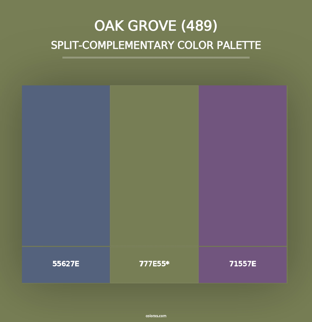 Oak Grove (489) - Split-Complementary Color Palette