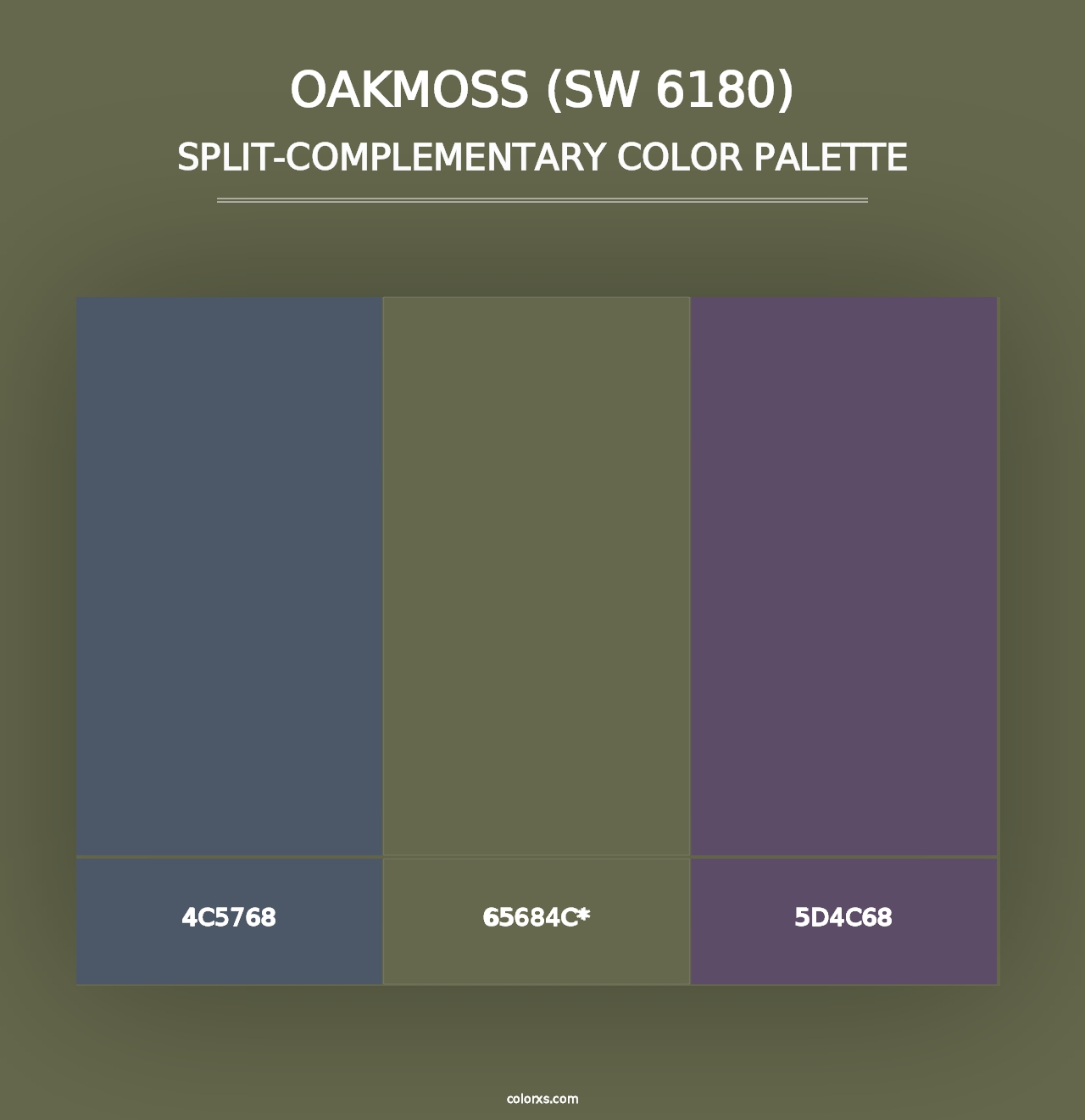 Oakmoss (SW 6180) - Split-Complementary Color Palette