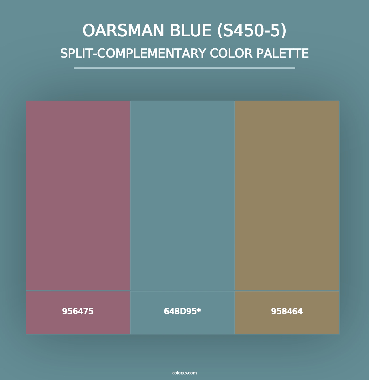 Oarsman Blue (S450-5) - Split-Complementary Color Palette