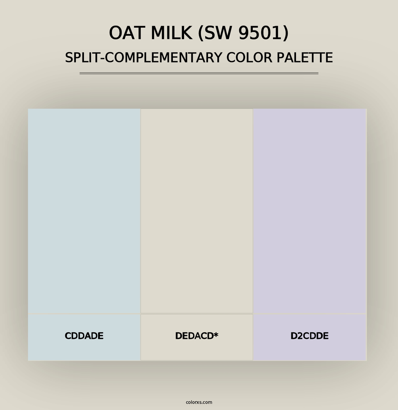 Oat Milk (SW 9501) - Split-Complementary Color Palette