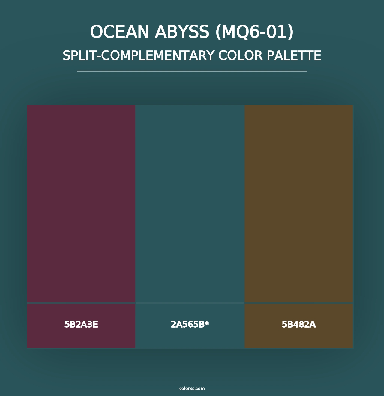 Ocean Abyss (MQ6-01) - Split-Complementary Color Palette