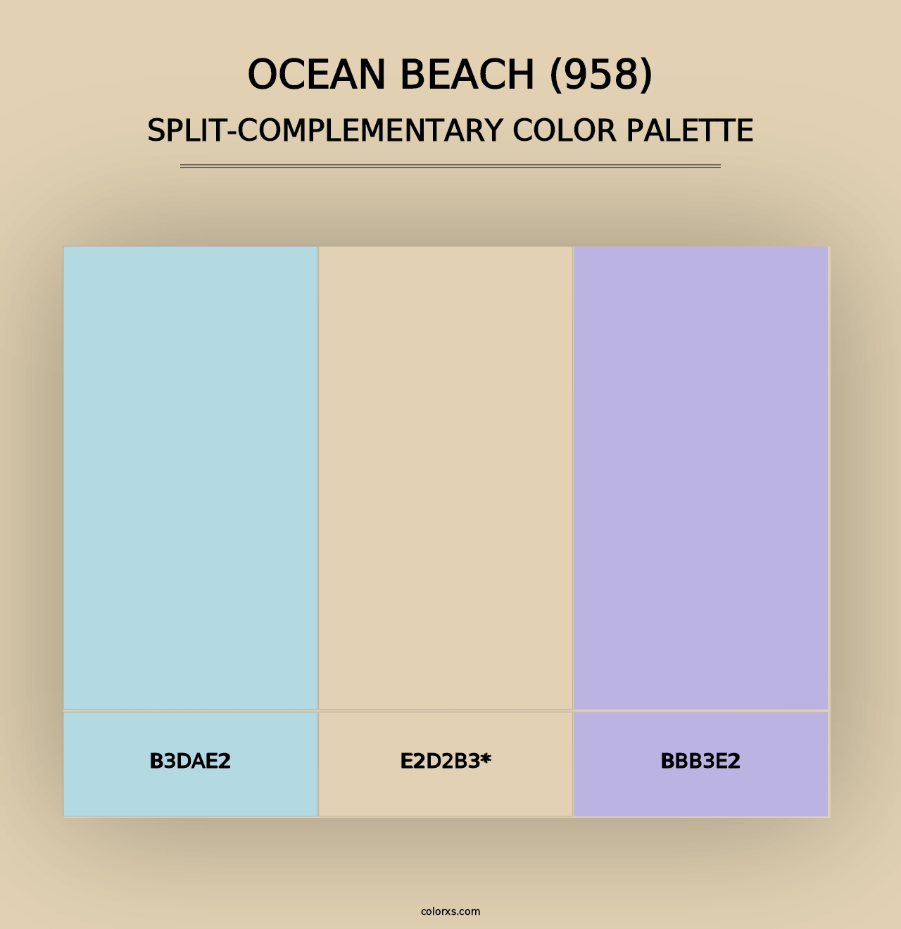 Ocean Beach (958) - Split-Complementary Color Palette