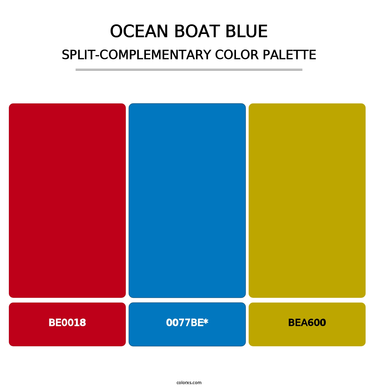 Ocean Boat Blue - Split-Complementary Color Palette