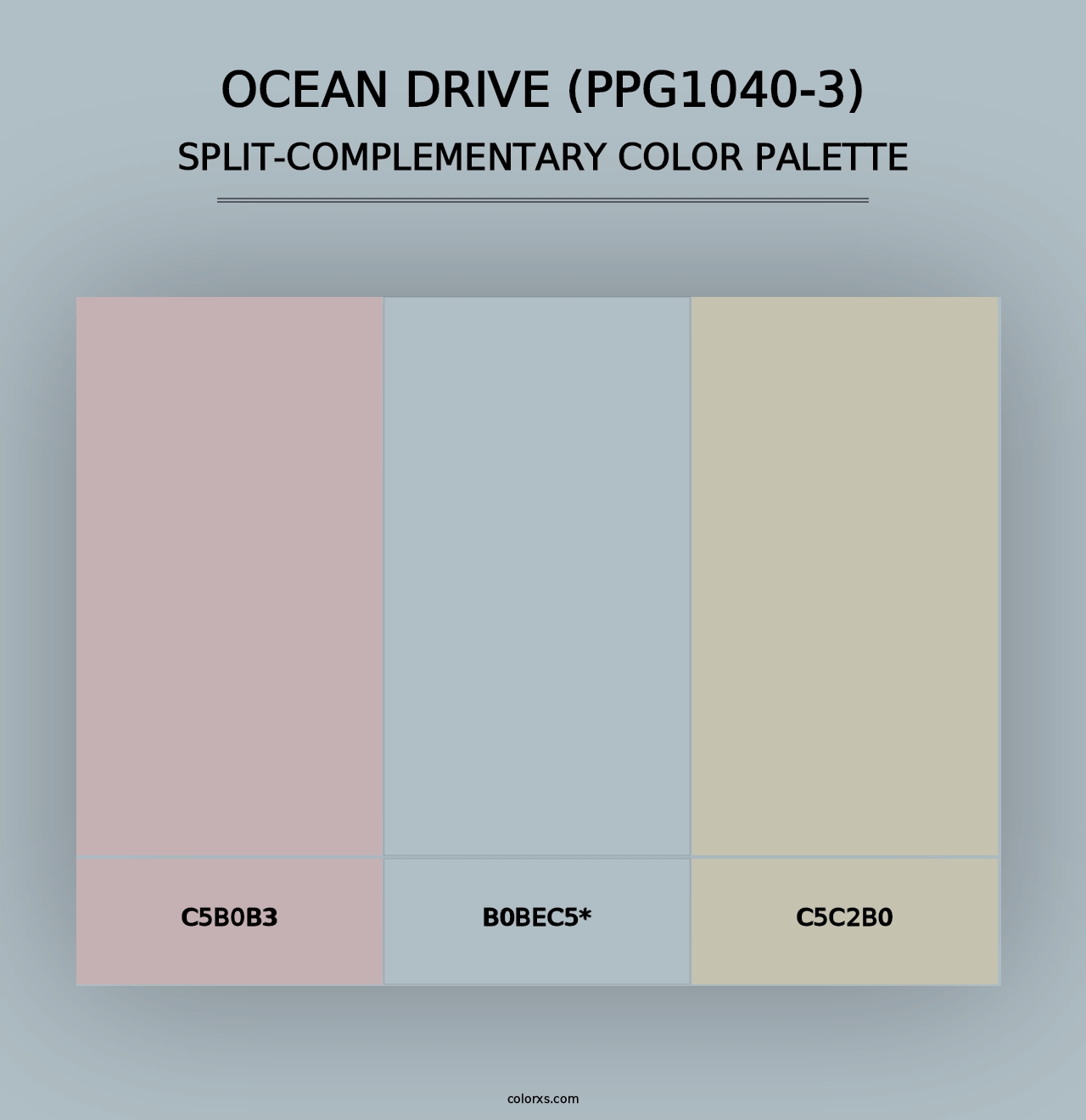 Ocean Drive (PPG1040-3) - Split-Complementary Color Palette