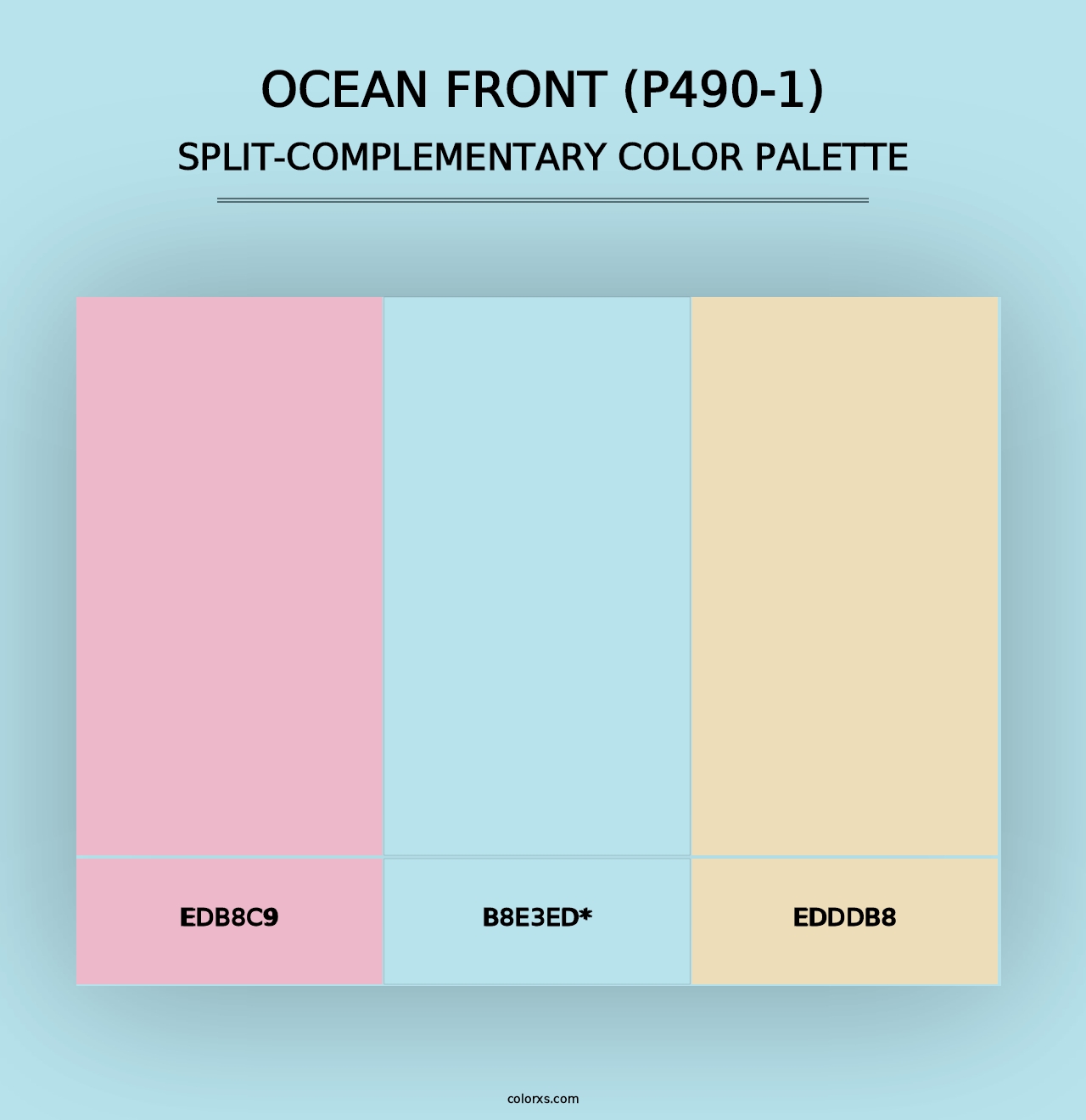 Ocean Front (P490-1) - Split-Complementary Color Palette