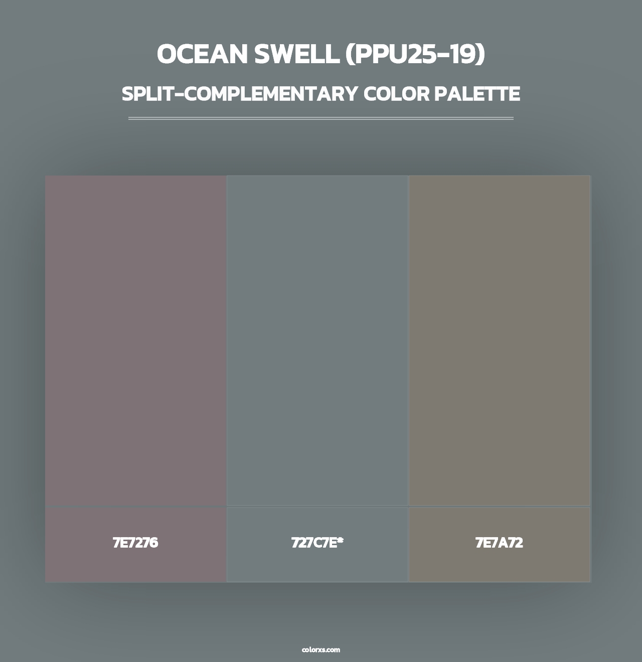 Ocean Swell (PPU25-19) - Split-Complementary Color Palette