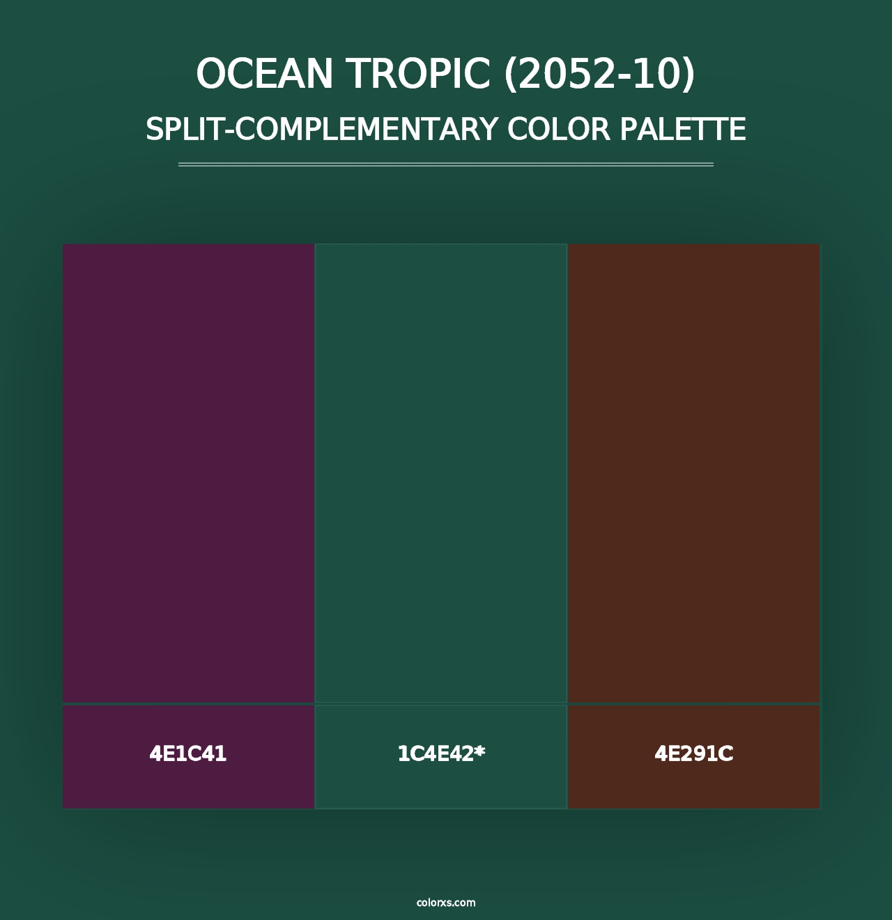 Ocean Tropic (2052-10) - Split-Complementary Color Palette