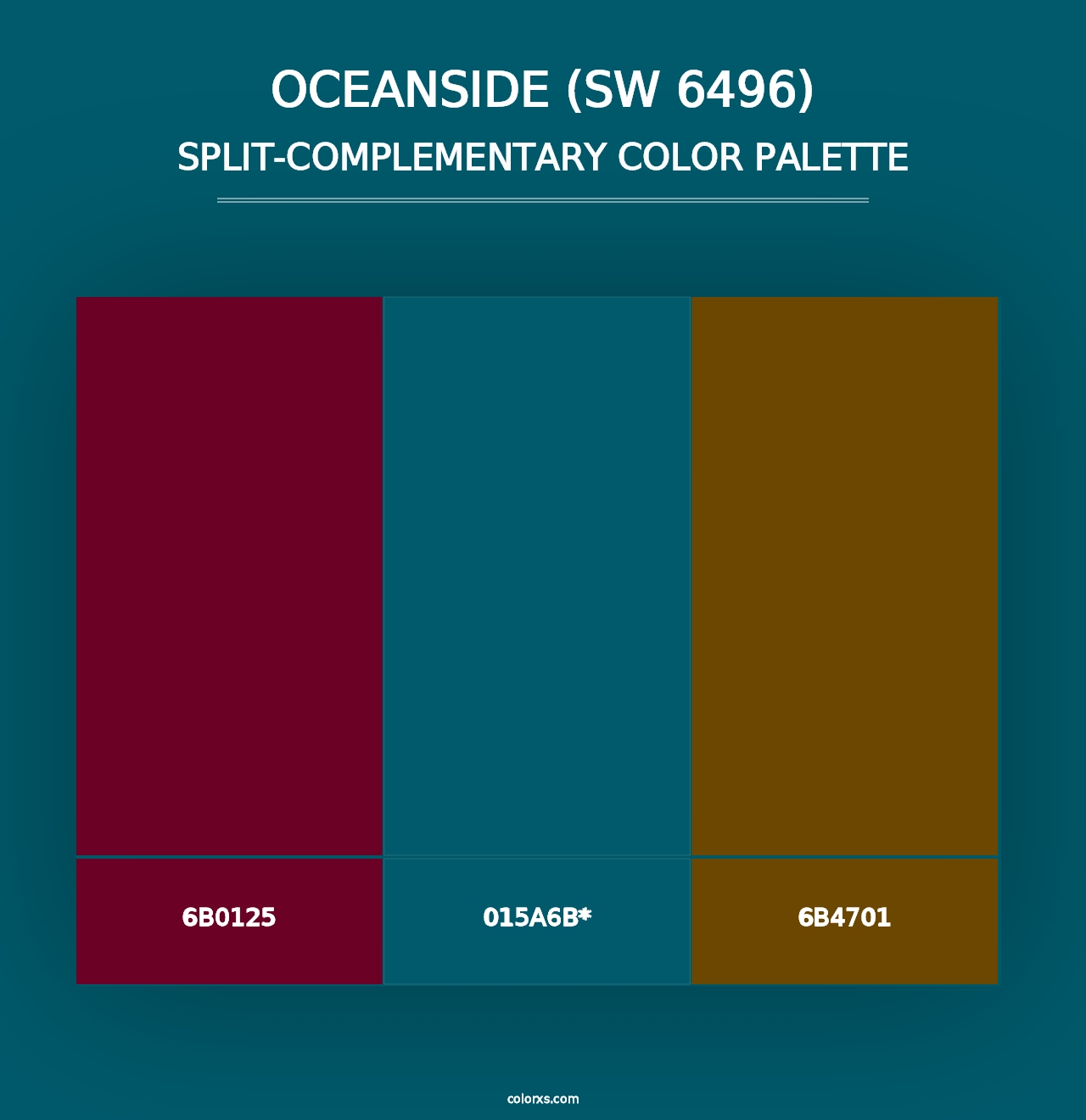 Oceanside (SW 6496) - Split-Complementary Color Palette