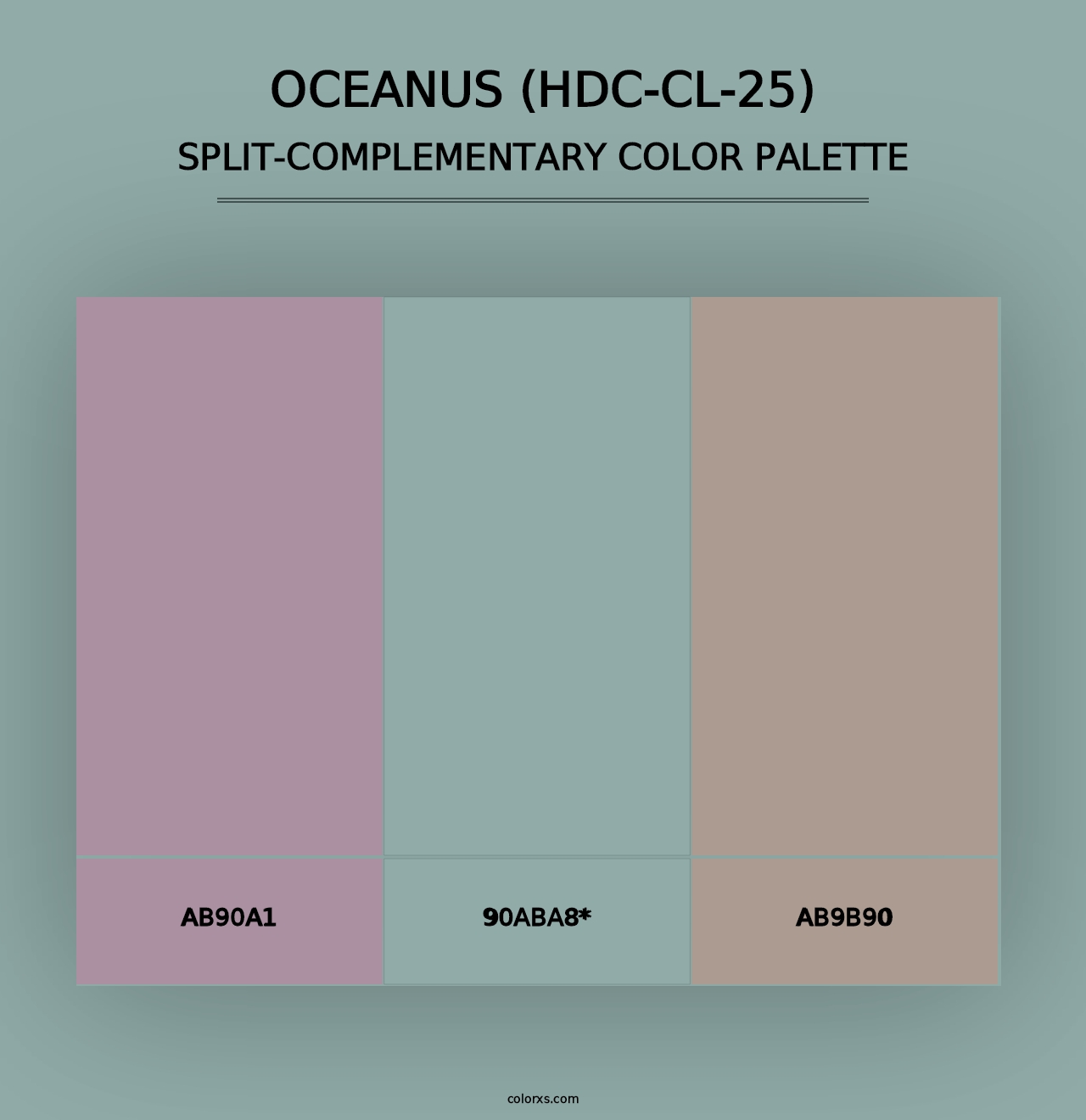 Oceanus (HDC-CL-25) - Split-Complementary Color Palette