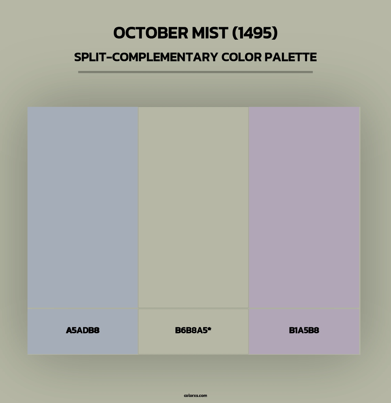 October Mist (1495) - Split-Complementary Color Palette