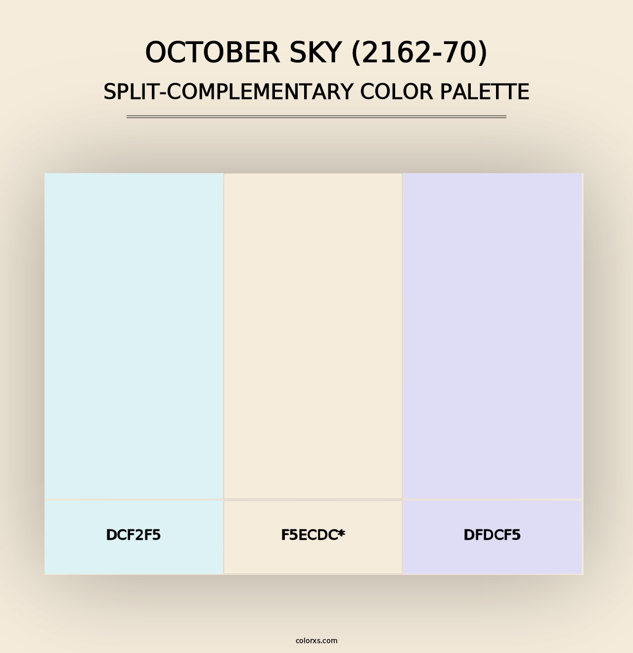 October Sky (2162-70) - Split-Complementary Color Palette