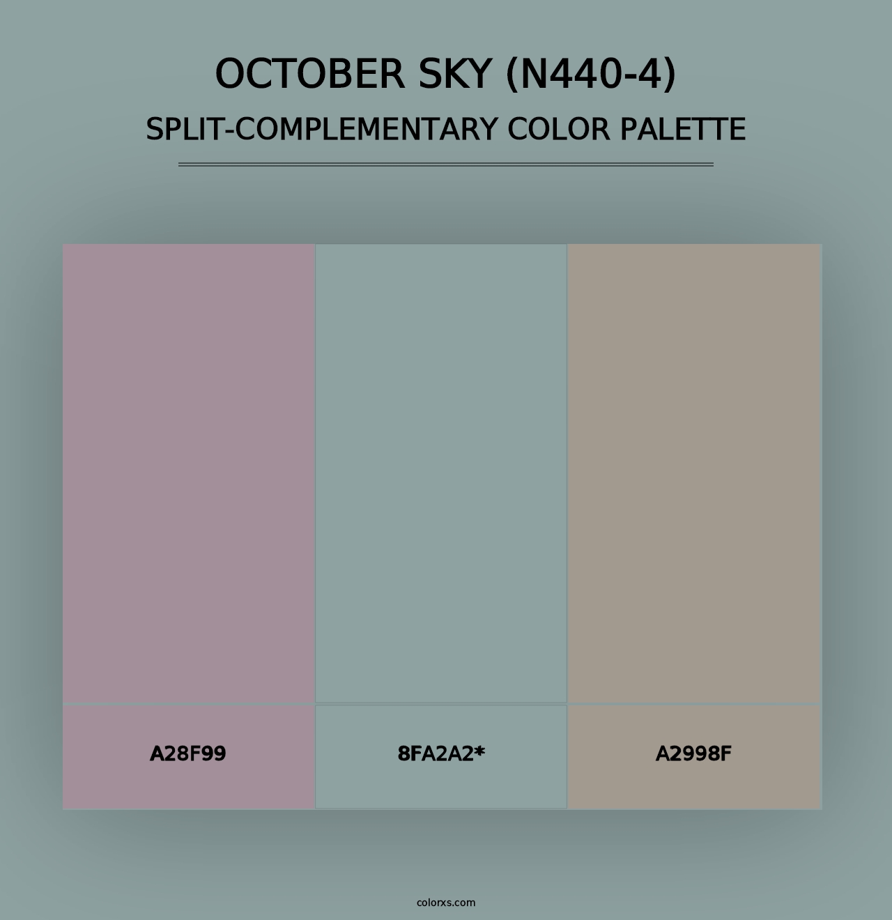 October Sky (N440-4) - Split-Complementary Color Palette