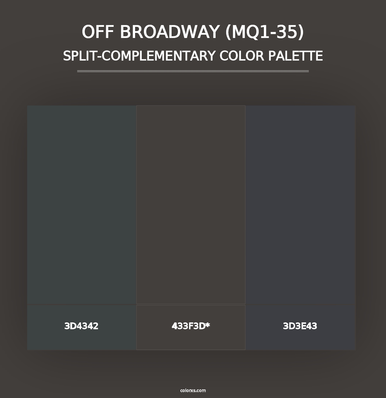 Off Broadway (MQ1-35) - Split-Complementary Color Palette