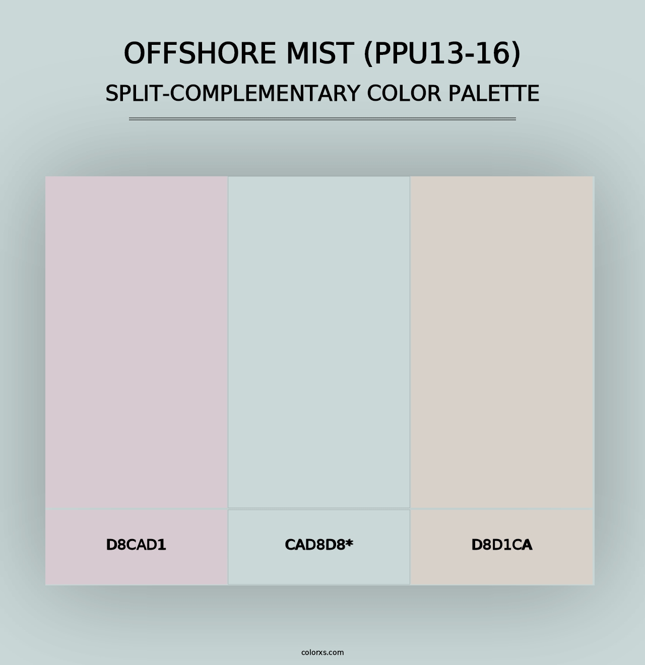 Offshore Mist (PPU13-16) - Split-Complementary Color Palette