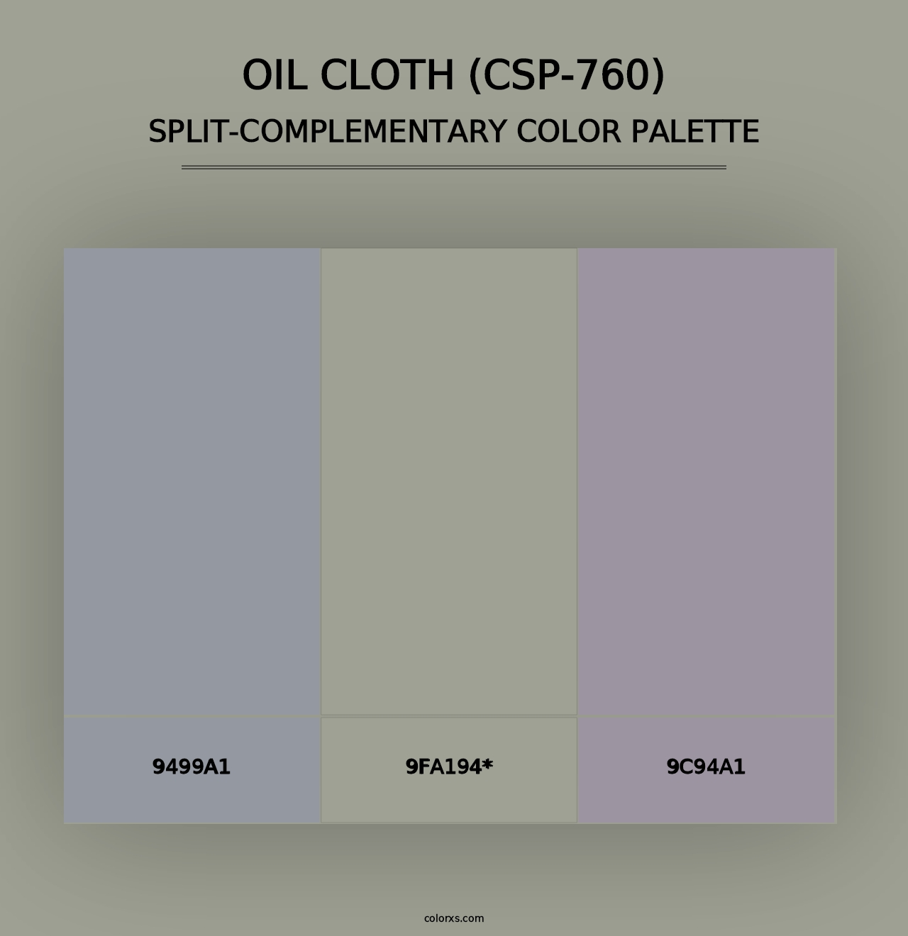 Oil Cloth (CSP-760) - Split-Complementary Color Palette