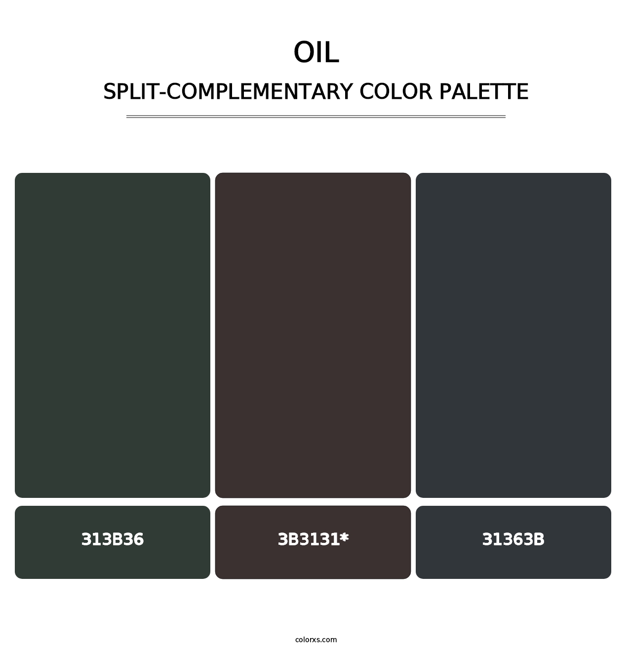 Oil - Split-Complementary Color Palette