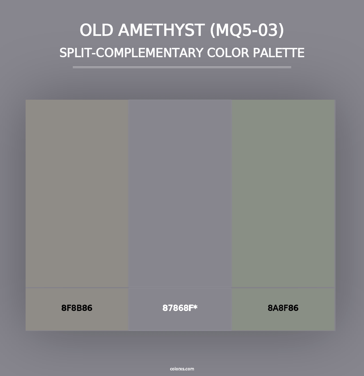 Old Amethyst (MQ5-03) - Split-Complementary Color Palette