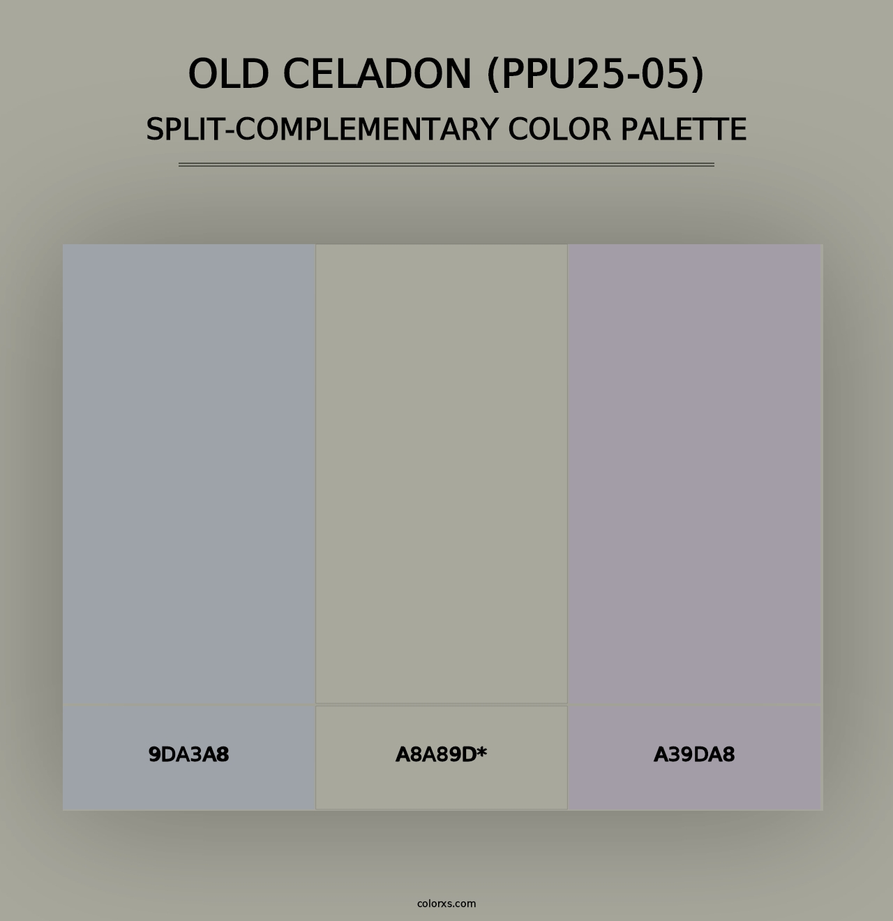 Old Celadon (PPU25-05) - Split-Complementary Color Palette