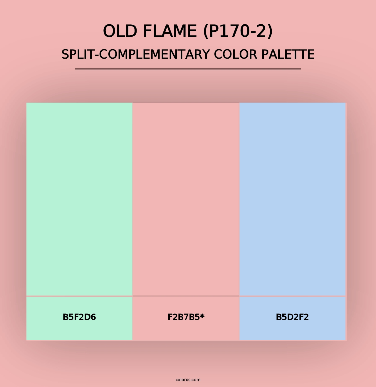 Old Flame (P170-2) - Split-Complementary Color Palette