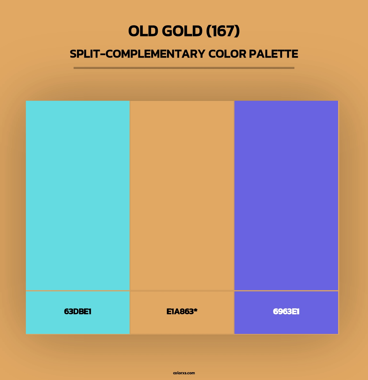 Old Gold (167) - Split-Complementary Color Palette