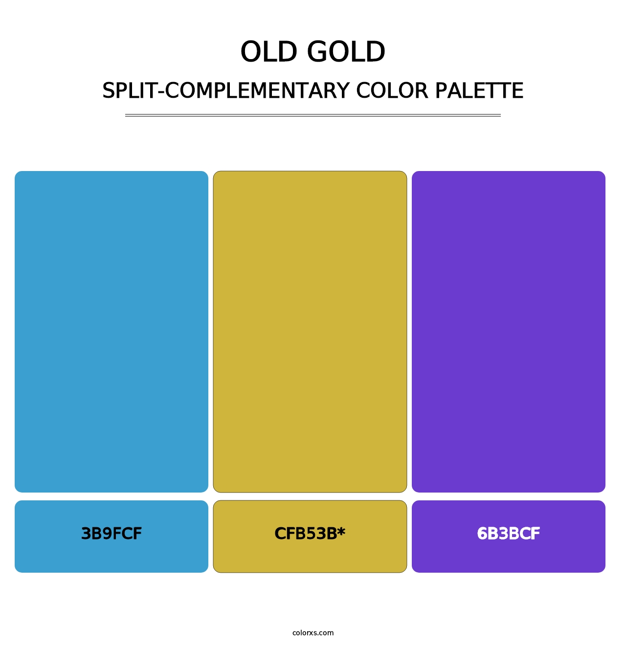 Old Gold - Split-Complementary Color Palette