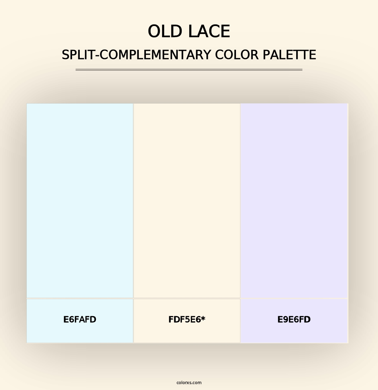 Old lace - Split-Complementary Color Palette