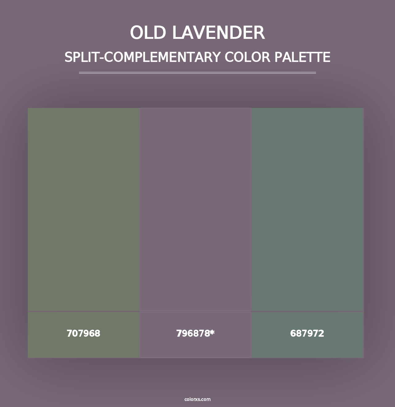 Old Lavender - Split-Complementary Color Palette