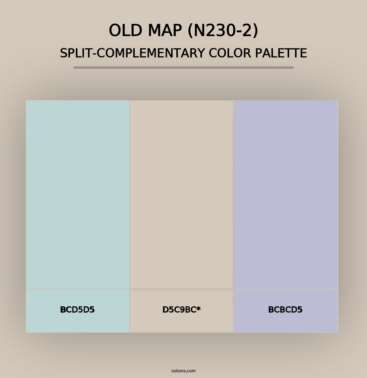 Old Map (N230-2) - Split-Complementary Color Palette